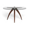 Ella Round Dining Table - Glass Top  option Java