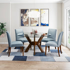 K-Base Round Dining Table - Glass Top