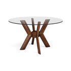 K-Base Round Dining Table - Glass Top