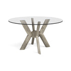 K-Base Round Dining Table - Glass Top
