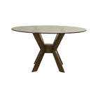 K-Base Round Dining Table - Glass Top