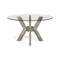 K-Base Round Dining Table - Glass Top  option Nantucket