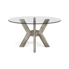 K-Base Round Dining Table - Glass Top