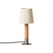 Basica Minima Table Lamp  option Ribboned Parchment Shade / Nickel Base
