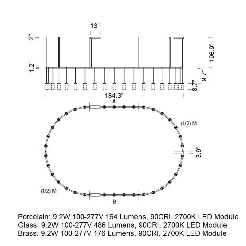 Cirio Oval Pendant Light