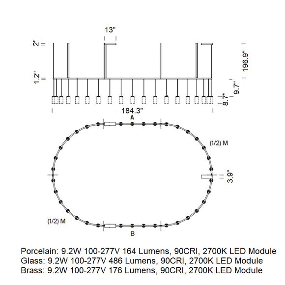 Cirio Oval Pendant Light