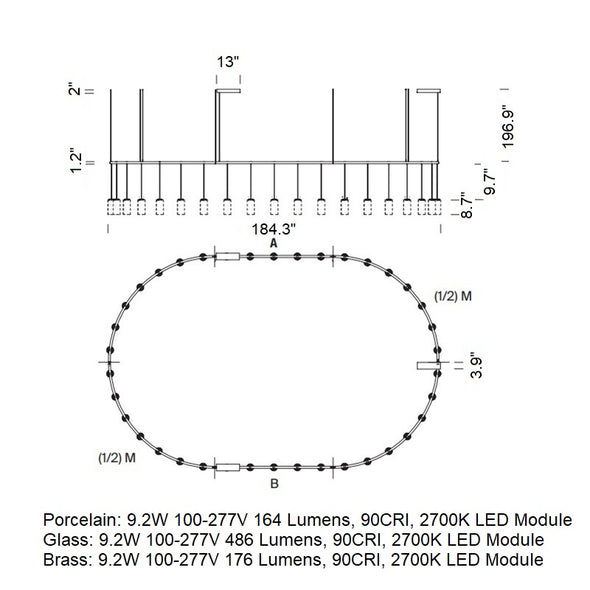 Cirio Oval Pendant Light