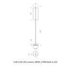 Lamina 45 Dorada LED Floor Lamp