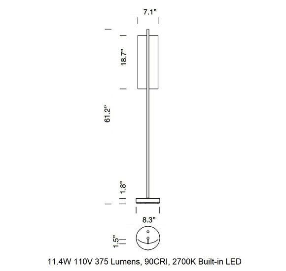 Lamina 45 LED Floor Lamp