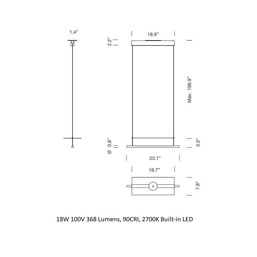 Lamina Dorada LED Pendant Light