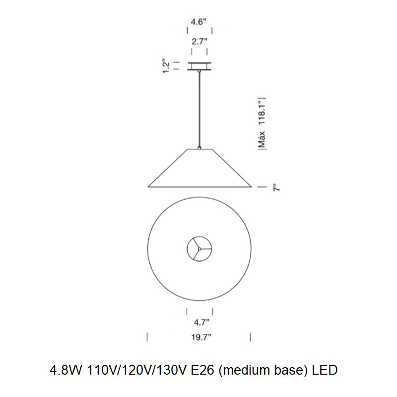 Sistema Sisisi Conicas Planas Pendant Light