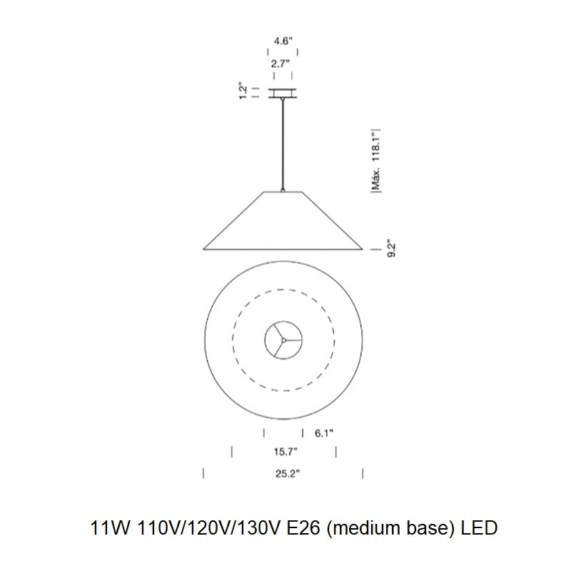 Sistema Sisisi Conicas Planas Pendant Light