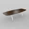 Kayak Boat Shaped 10 ft Conference Table  option California Walnut / California Walnut Edge