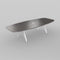Kayak Boat Shaped 10 ft Conference Table  option Iconic Gray / Iconic Gray Edge
