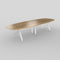 Kayak Boat Shaped 12 ft Conference Table  option Fawn Cypress / Fawn Cypress Edge