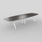 Kayak Boat Shaped 12 ft Conference Table  option Iconic Gray / Iconic Gray Edge