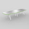 Kayak Boat Shaped 12 ft Conference Table  option White / Scale Green Edge