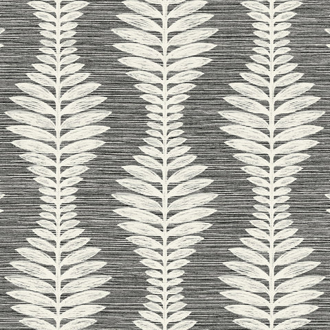 Coastal Haven Carina Leaf Ogee Wallpaper Sample Swatch