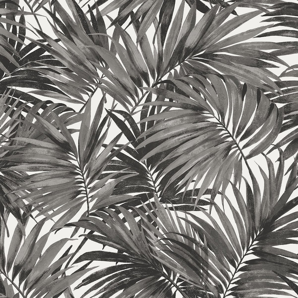Coastal Haven Cordelia Tossed Palms Wallpaper Sample Swatch
