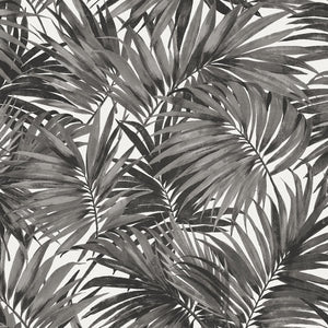 Coastal Haven Cordelia Tossed Palms Wallpaper Sample Swatch
