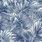 Coastal Haven Cordelia Tossed Palms Wallpaper Sample Swatch  option Pacific Blue Sample