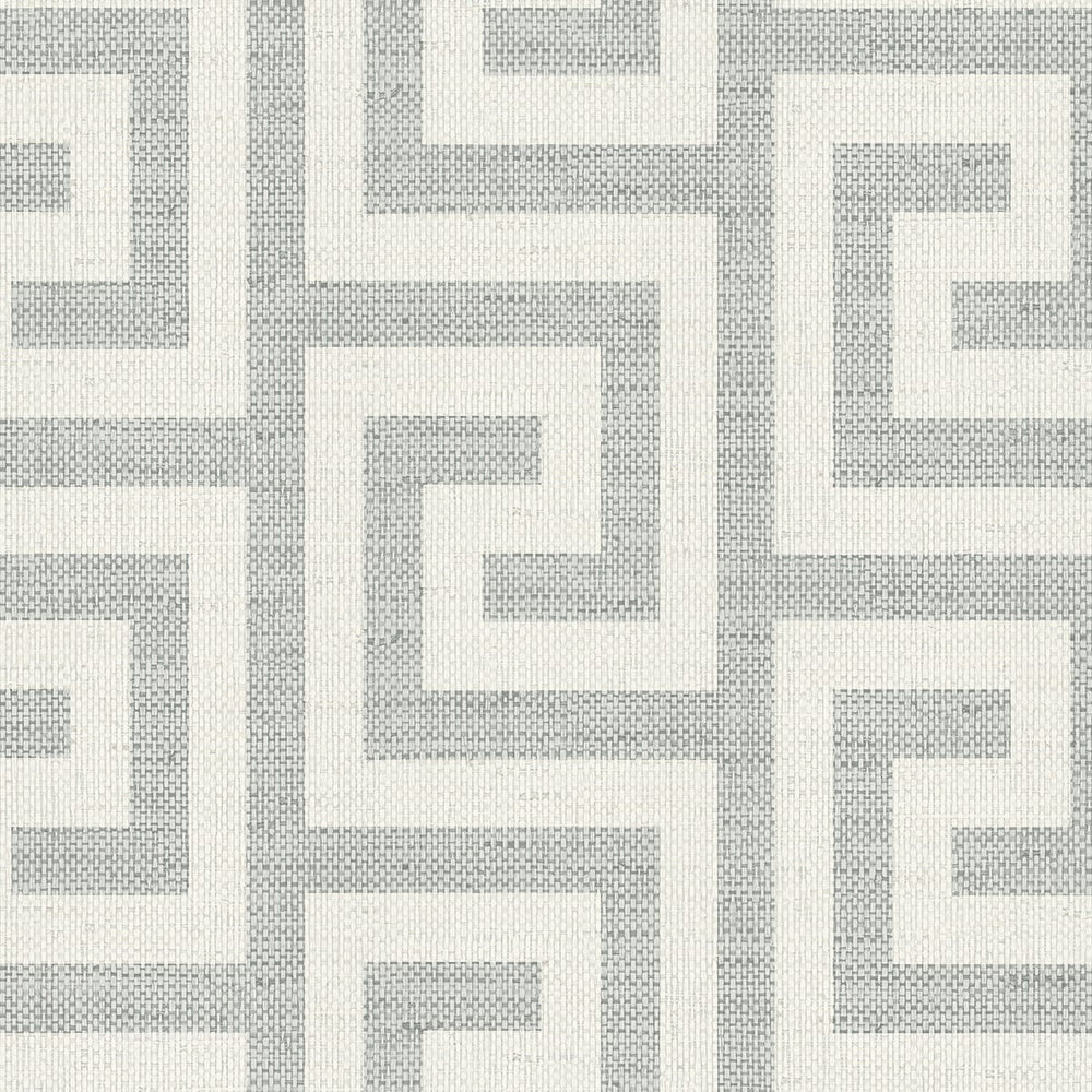 Coastal Haven Luna Retreat Greek Key Wallpaper Sample Swatch