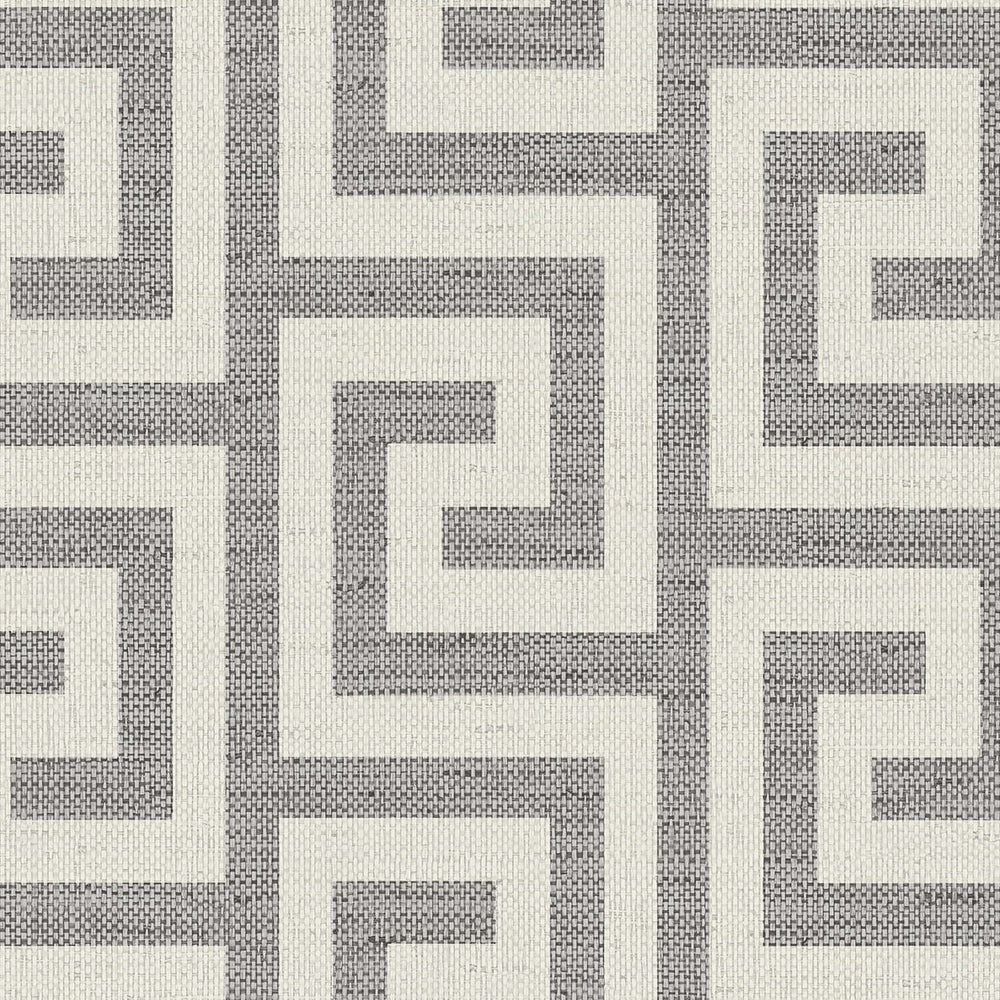 Coastal Haven Luna Retreat Greek Key Wallpaper