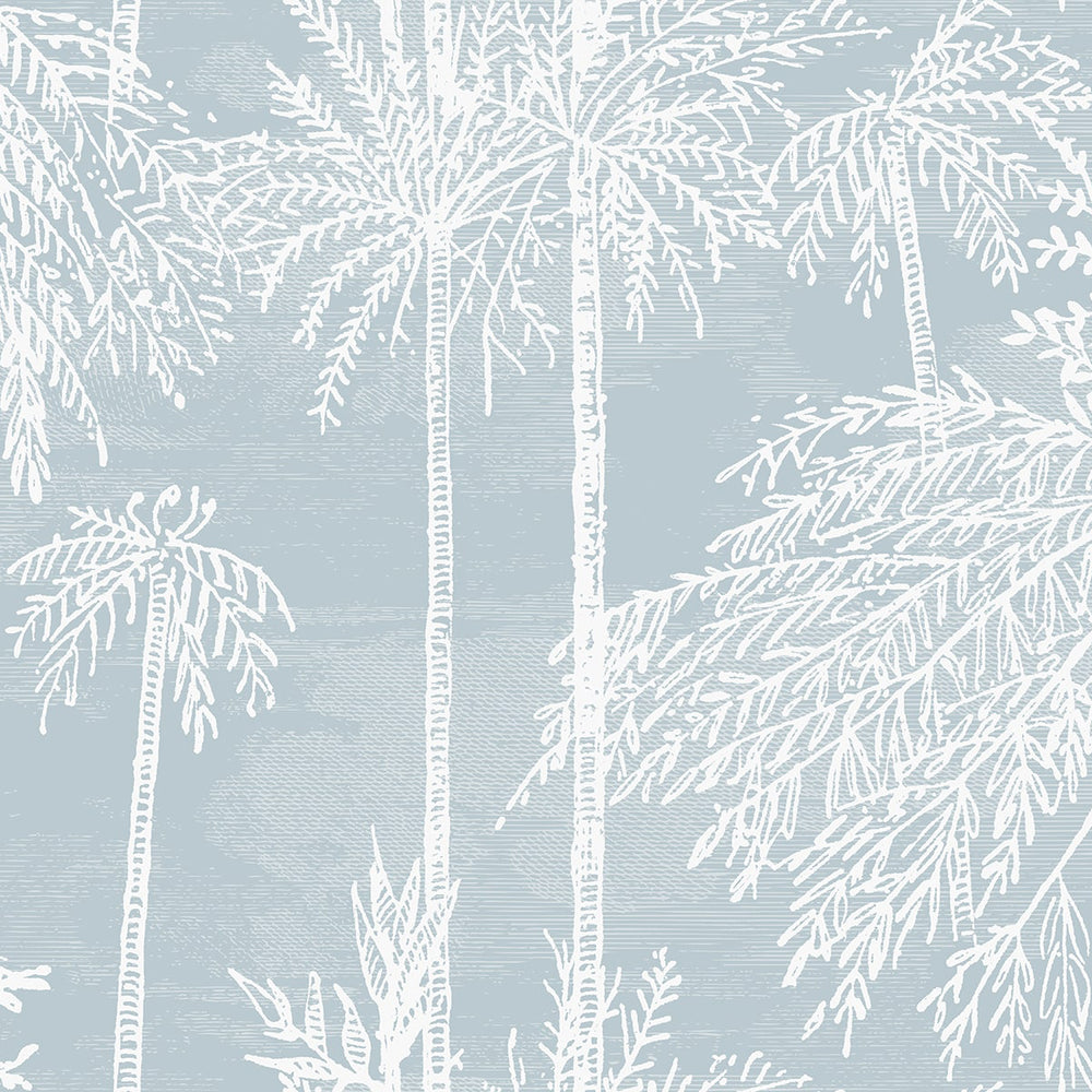 Coastal Haven Palm Grove Wallpaper