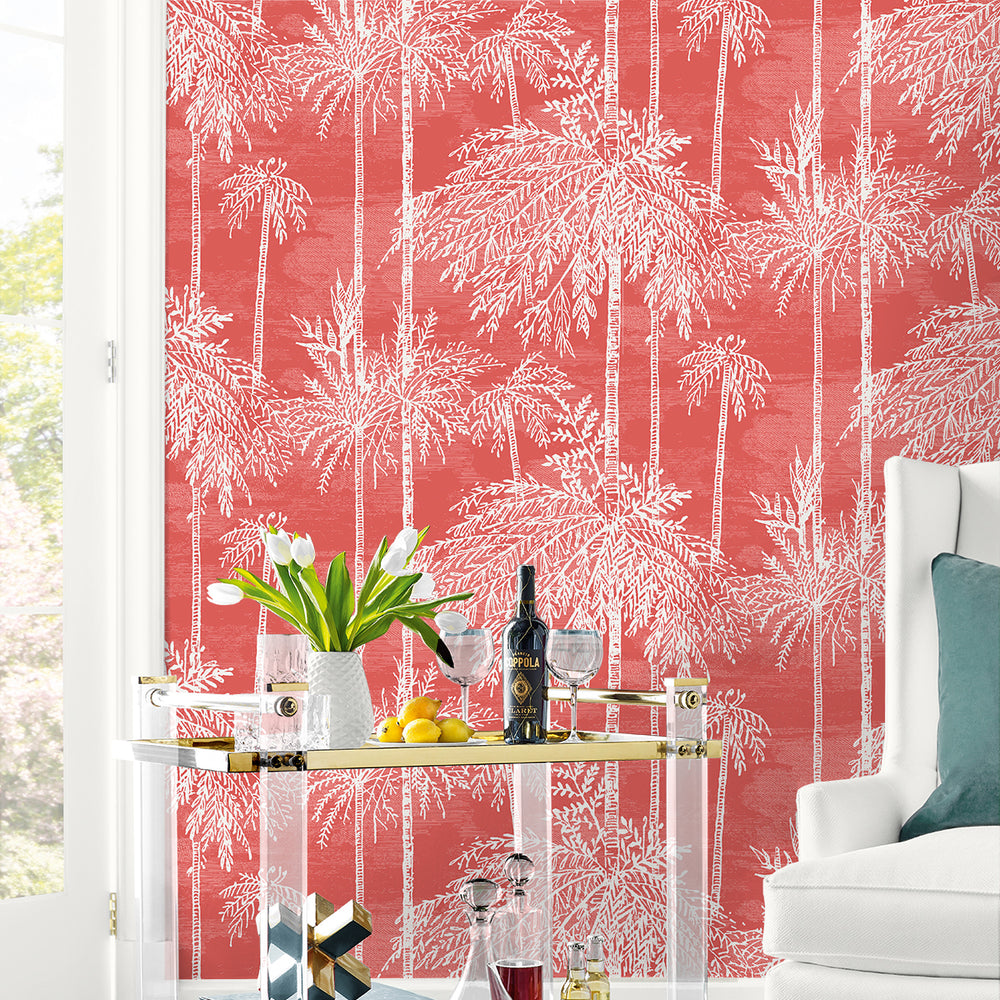 Seabrook Designs Coastal Haven Palm Grove Wallpaper - 2Modern