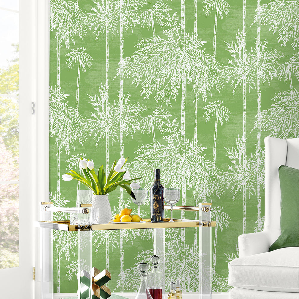 Coastal Haven Palm Grove Wallpaper