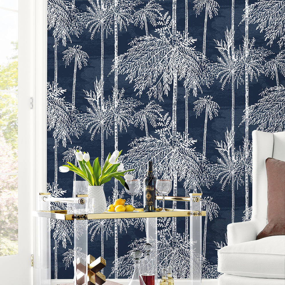 Coastal Haven Palm Grove Wallpaper