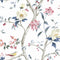 Coastal Haven Sparrow Haven Wallpaper Sample Swatch  option Riviera Blue and Berry Sample