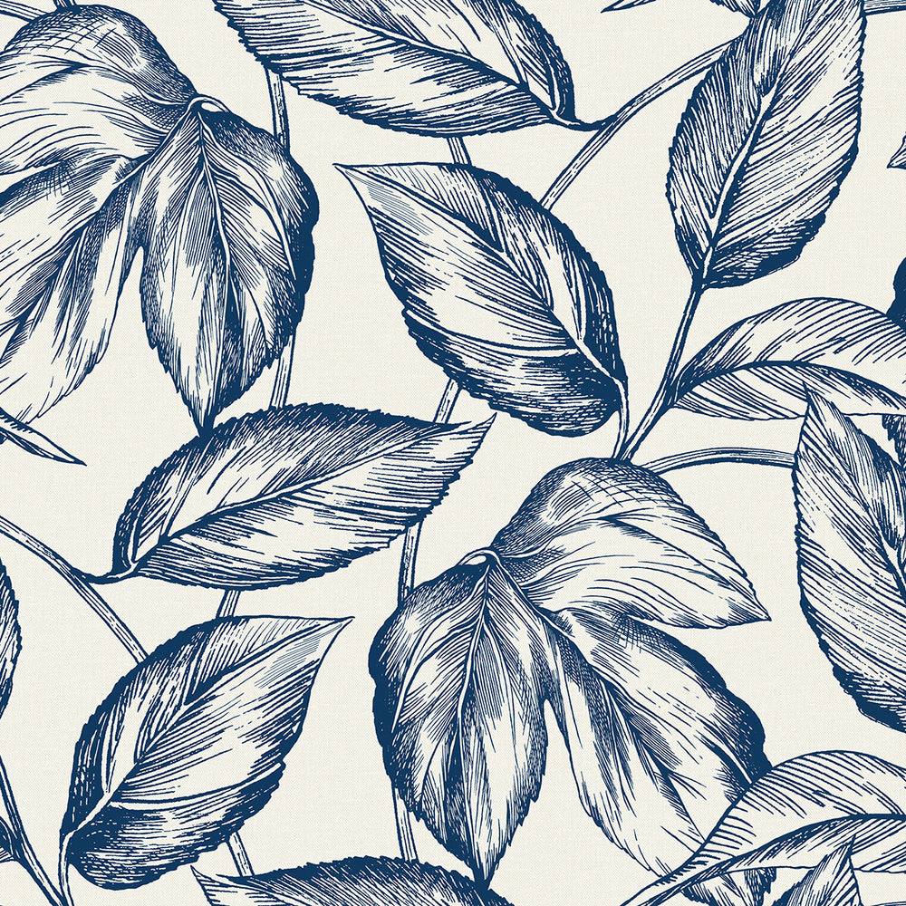 Summer House Beckett Sketched Leaves Wallpaper