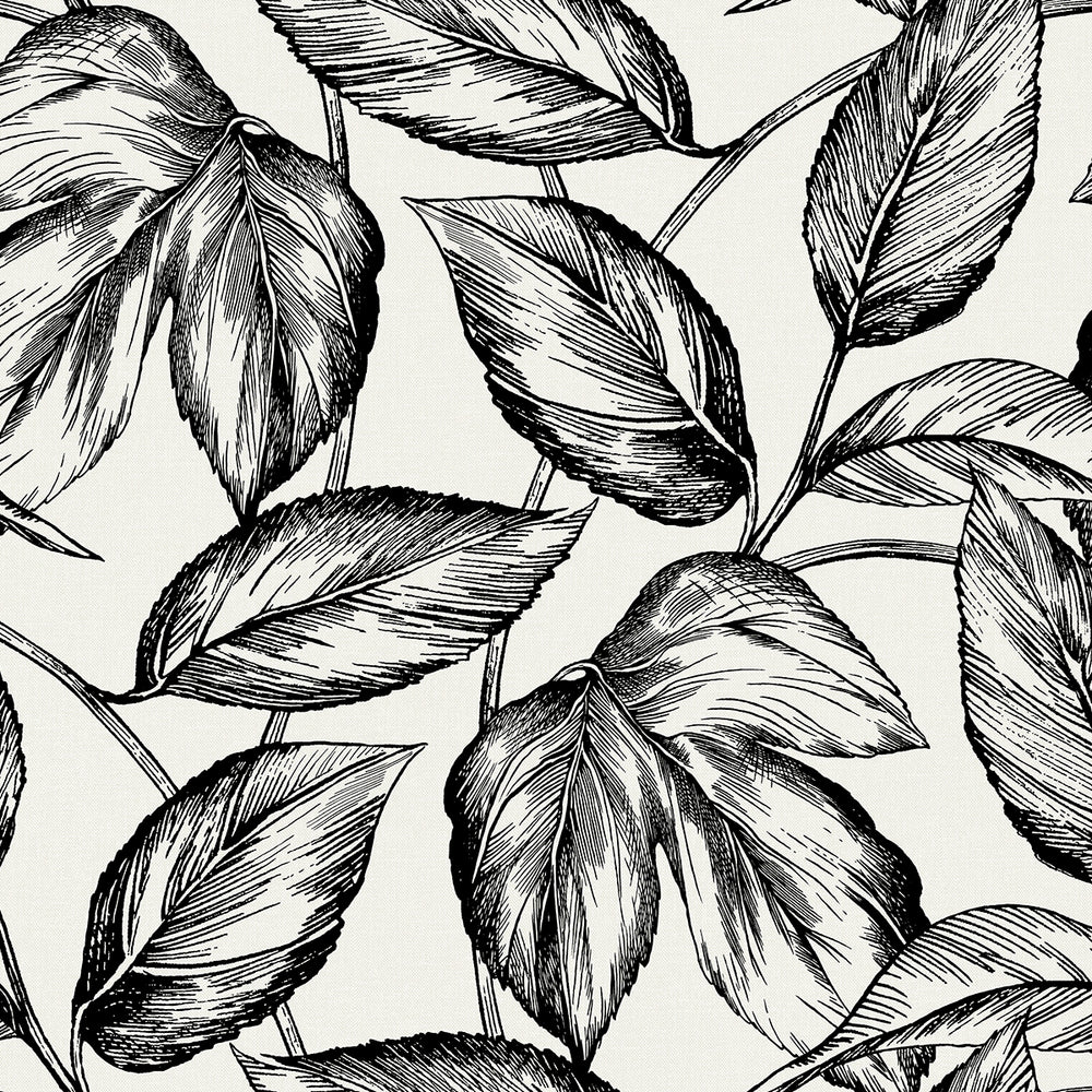 Summer House Beckett Sketched Leaves Wallpaper