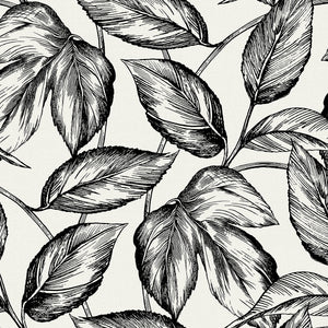 Summer House Beckett Sketched Leaves Wallpaper