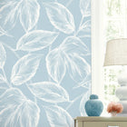 Summer House Beckett Sketched Leaves Wallpaper