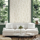 Summer House Beckett Sketched Leaves Wallpaper