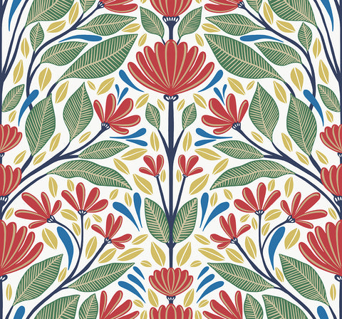 Summer House Carmela Folk Floral Wallpaper