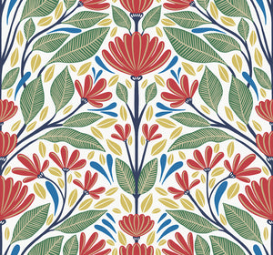 Summer House Carmela Folk Floral Wallpaper