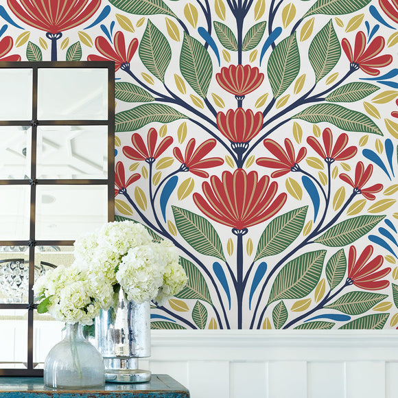 Summer House Carmela Folk Floral Wallpaper