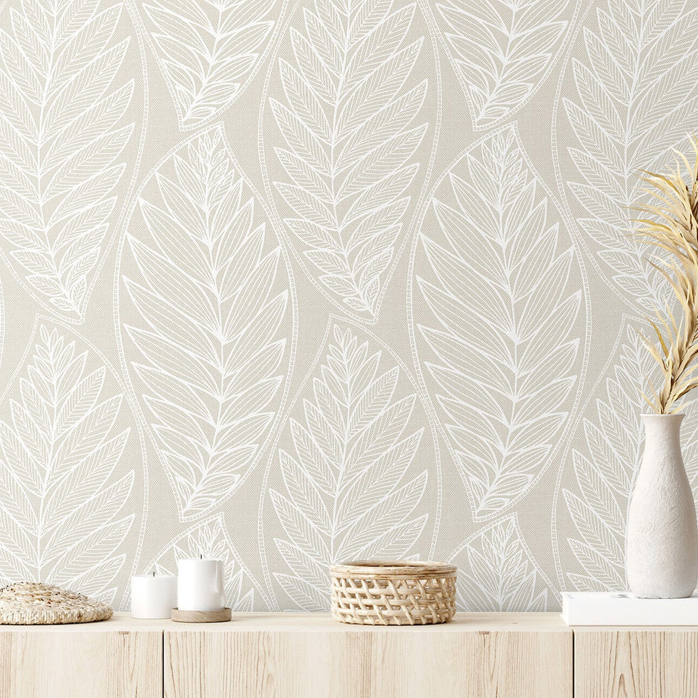 Summer House Kira Leaf Husk Wallpaper