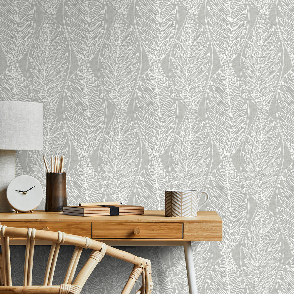 Summer House Kira Leaf Husk Wallpaper