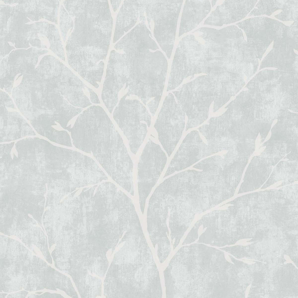 White Heron Avena Branches Wallpaper