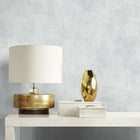White Heron Claire Faux Suede Wallpaper