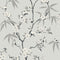 White Heron Floral Blossom Trail Wallpaper Sample Swatch  option Stormy Sample