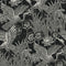 White Heron Marsh Cranes Wallpaper Sample Swatch  option Midnight Sample