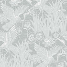White Heron Marsh Cranes Wallpaper Sample Swatch