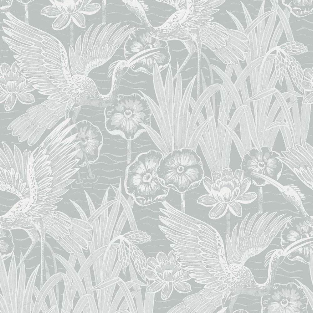White Heron Marsh Cranes Wallpaper