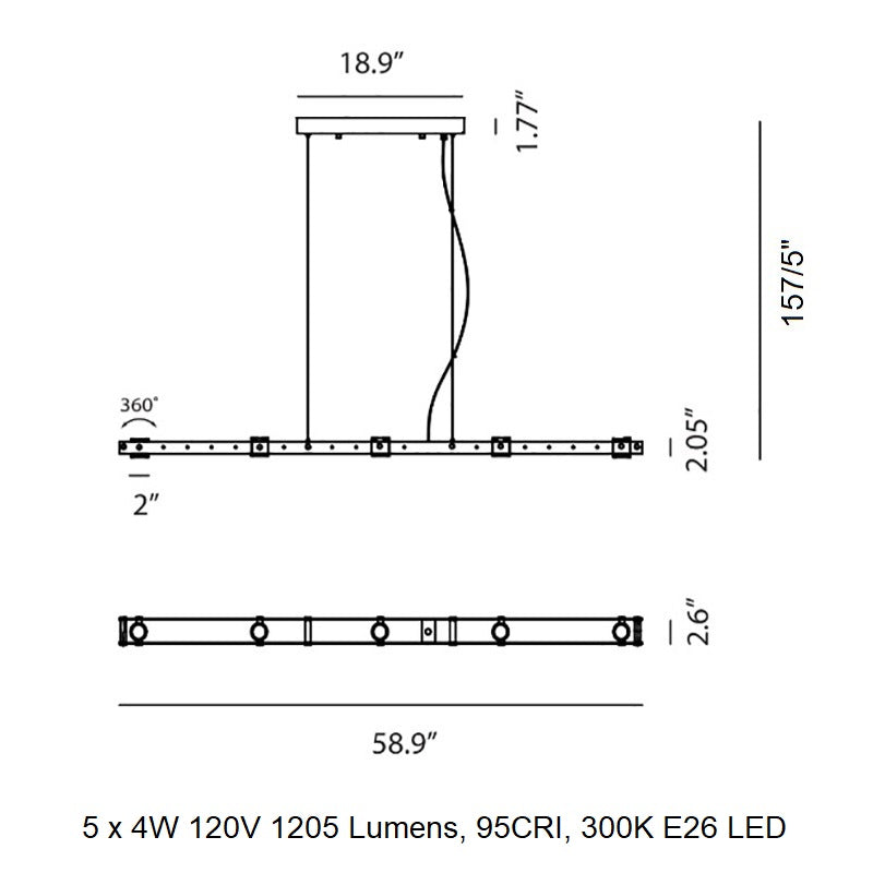 Tram Linear Pendant Light