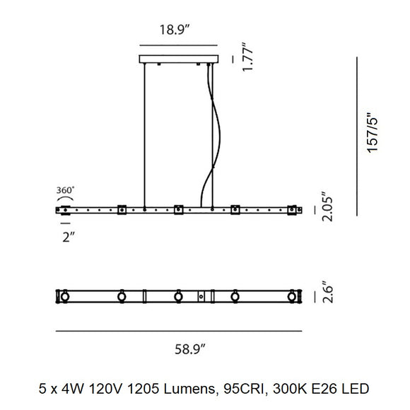 Tram Linear Pendant Light